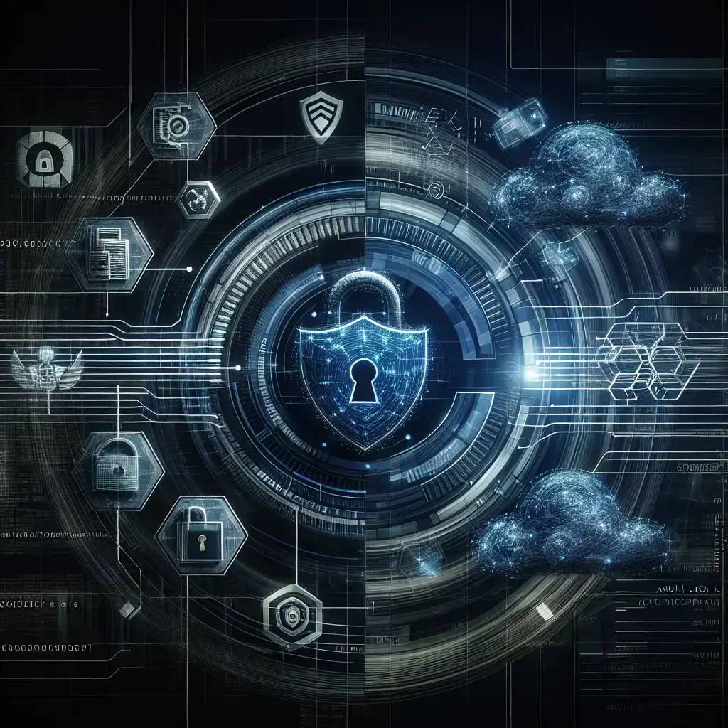 Cybersecurity themed image showing encryption and access control concepts